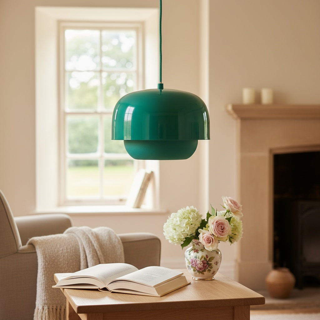 Clinco Retro-Modern Metal Pendant - Dual Shade Dome Light