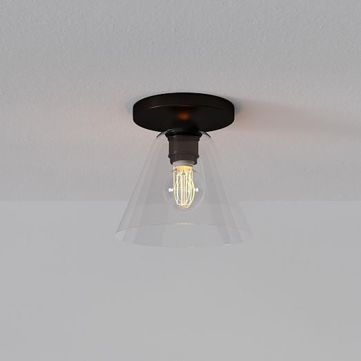 Conica Cone Flush Mount – Glass Ceiling Light for Modern Spaces