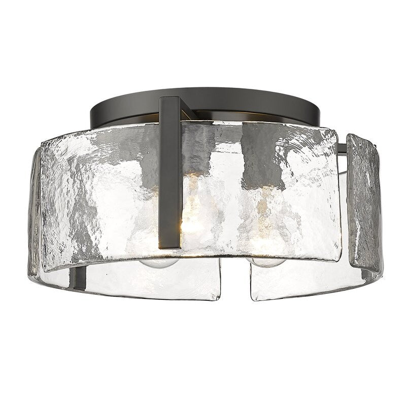 Plafonnier Verre Vintage de Ferme – Luminaire Couloir Plafond Laiton