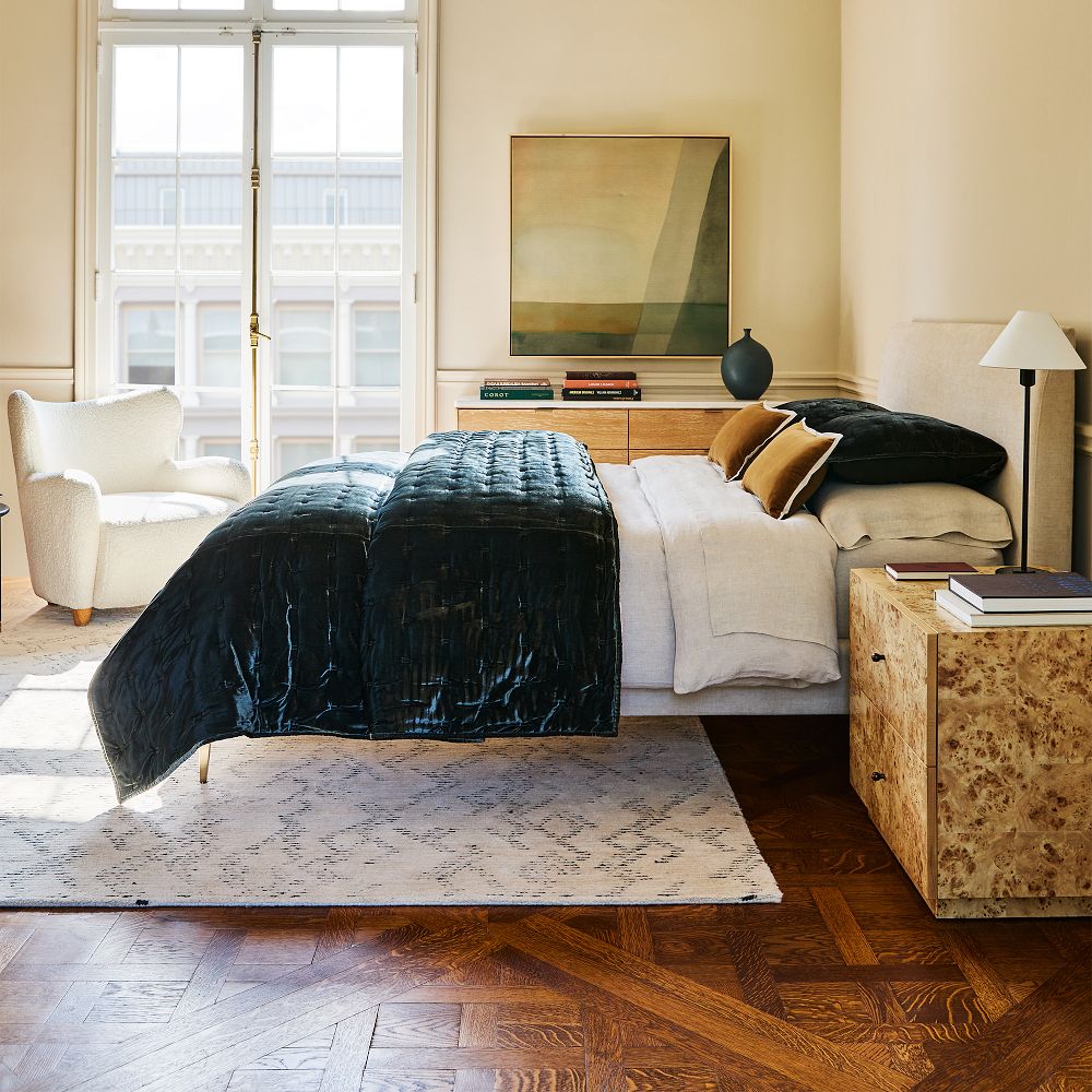 Lampes de table et lampadaires Diora - Abat-jour en lin Style linéaire moderne Accent sophistiqué