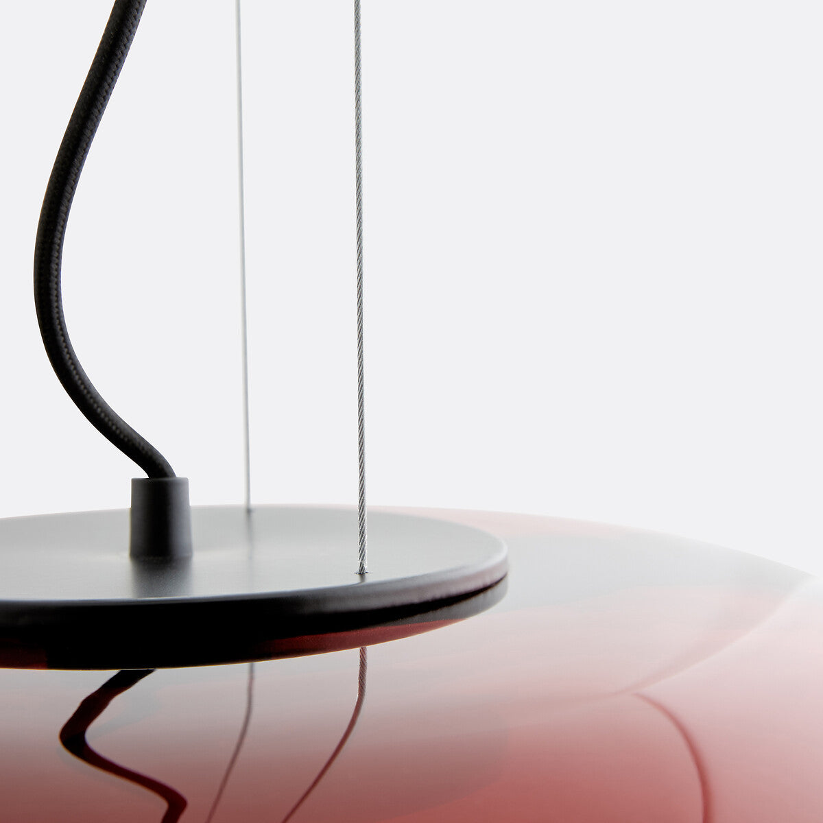 Clinco Modern Mushroom Pendant Light - Colored Glass Hanging Light