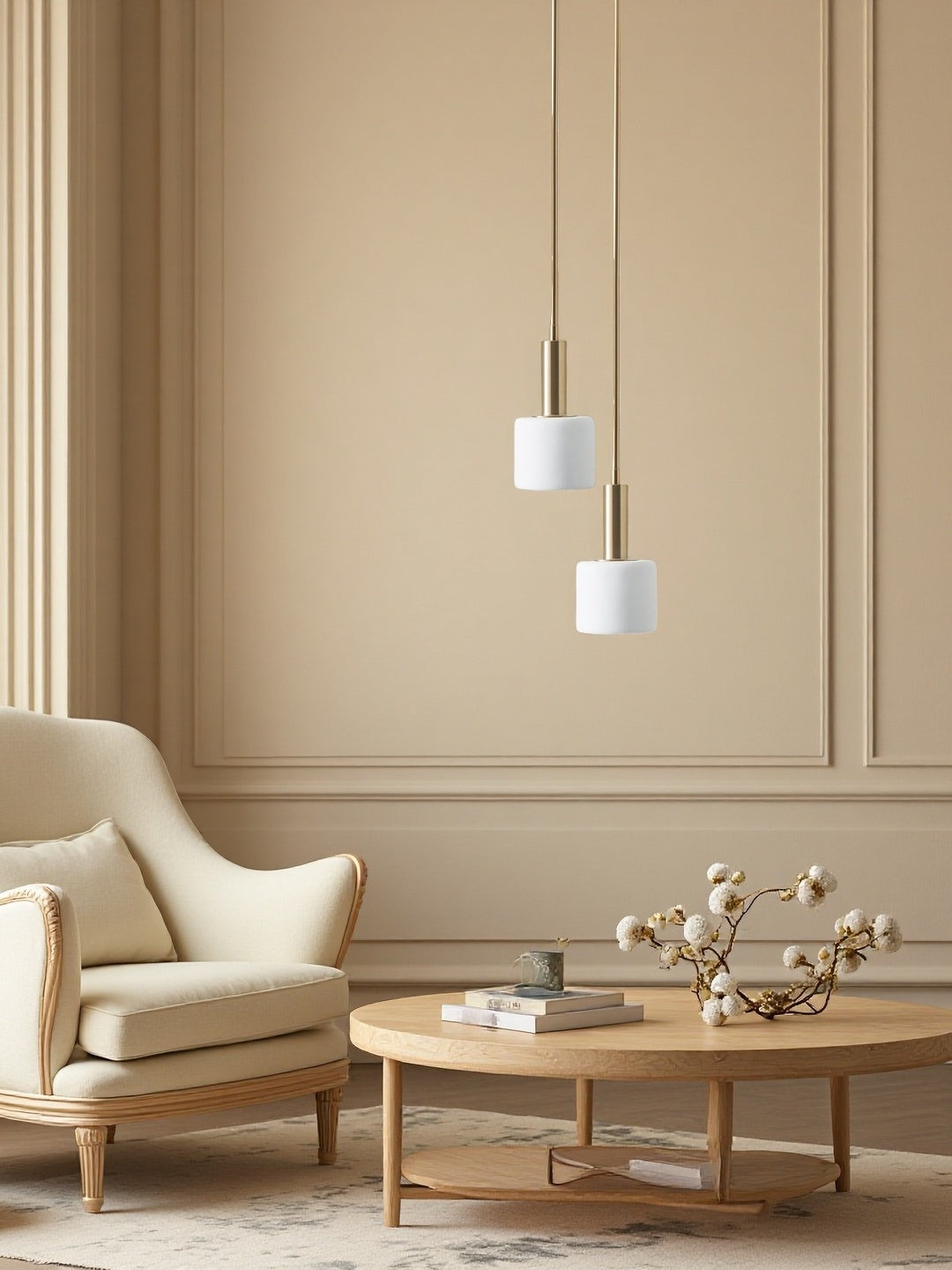 Chic Porcelain Pendant Light in Modern Style