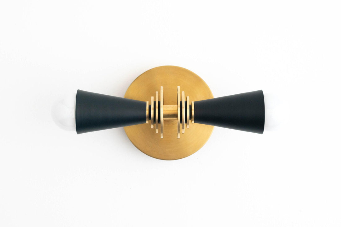Pyralis Cone Art Deco Wall Light - Multi-Directional Sconce for Vanity or Wall