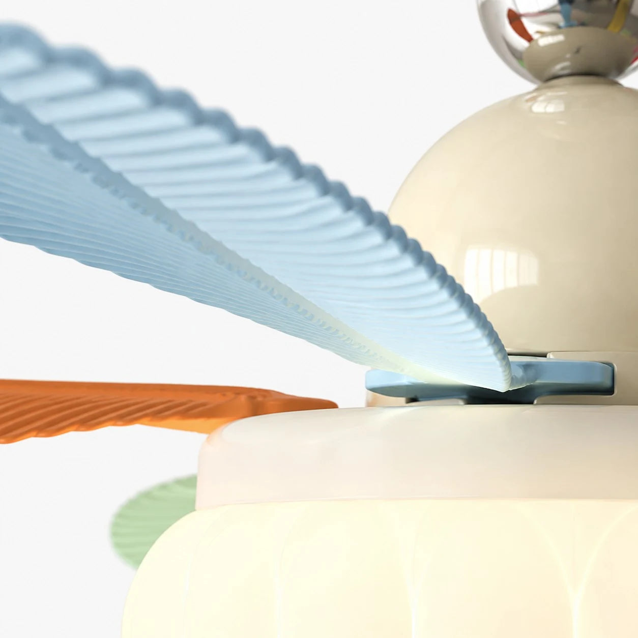 Blue blade mounting detail