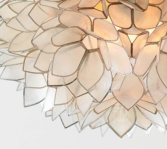Florina Petal Flush Mount Light – Decorative Shell Petal Ceiling Fixture