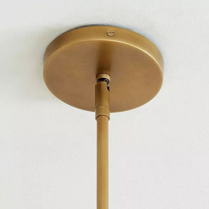 Farmhouse Cooper Ribbed Pendant Light - Antique Style Warm Faceted Radiance