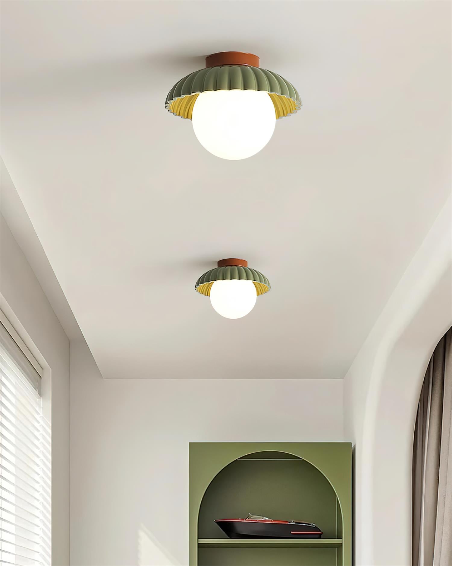 Classy Alien Cream Style Ceiling Light with Classic Round Shape