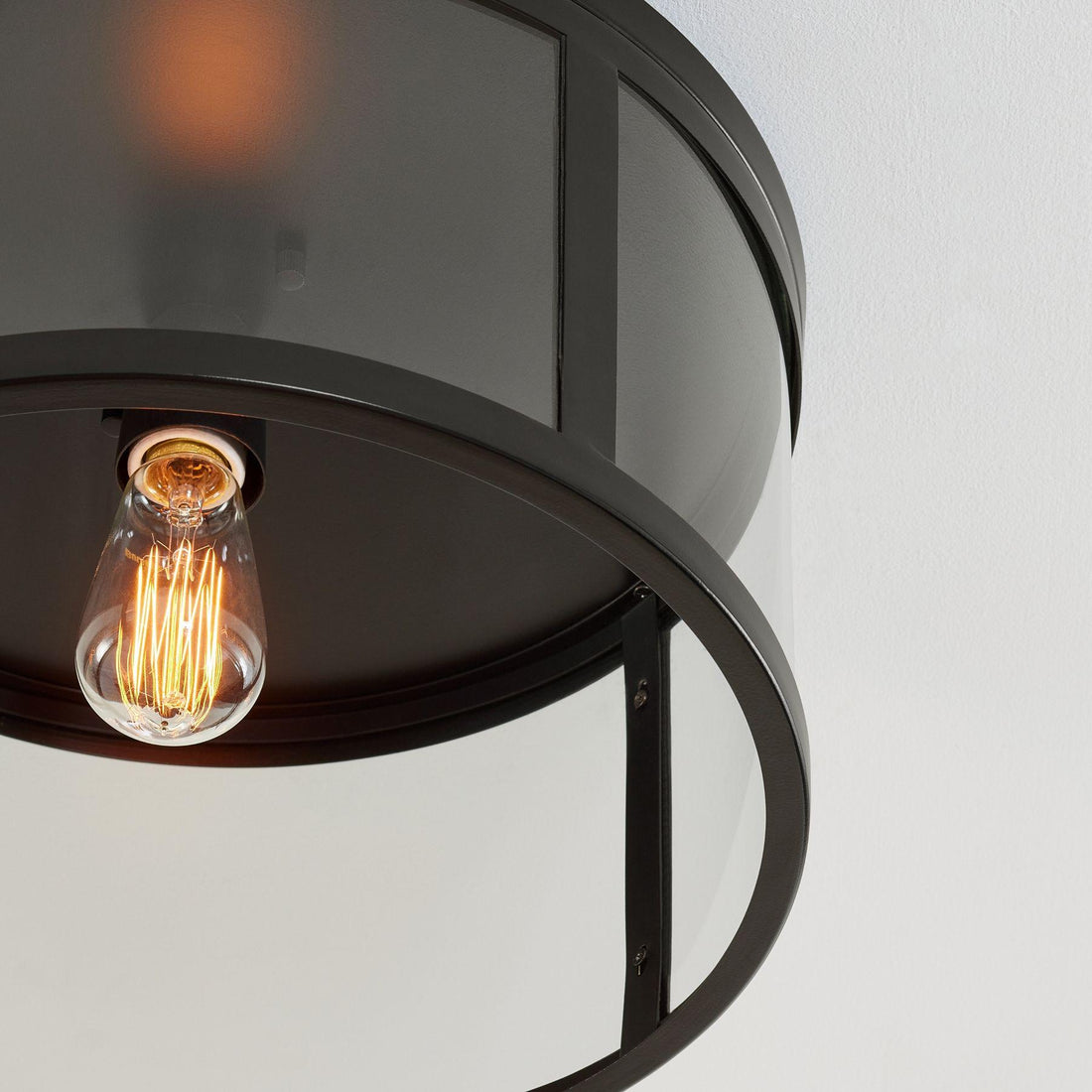 Plafonnier encastré Ferrix minimaliste en fer - Plafonnier d'extérieur moderne en verre