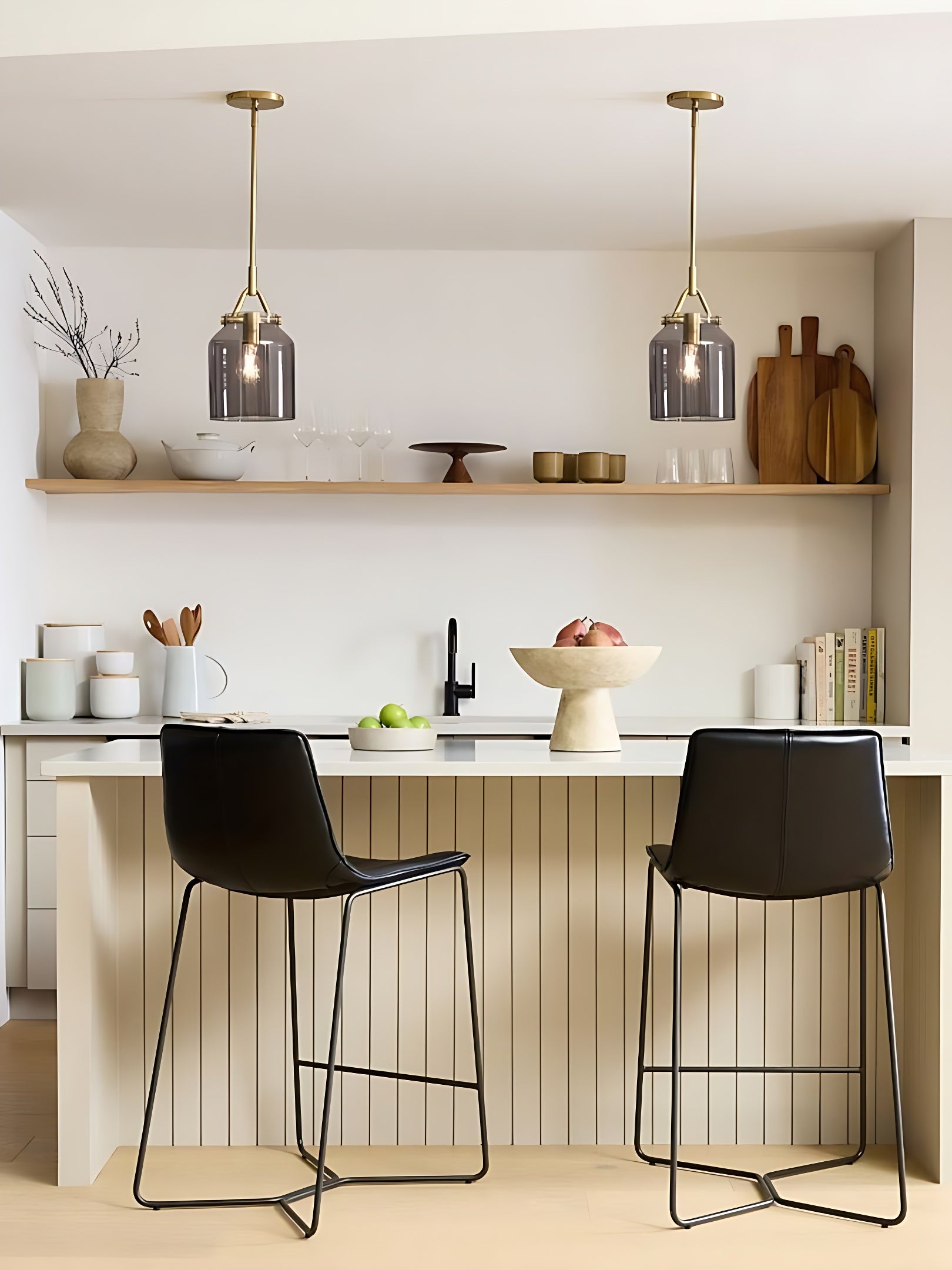 Minimalist Morandi Metal Pendant Light - Soft and Subtle Charm
