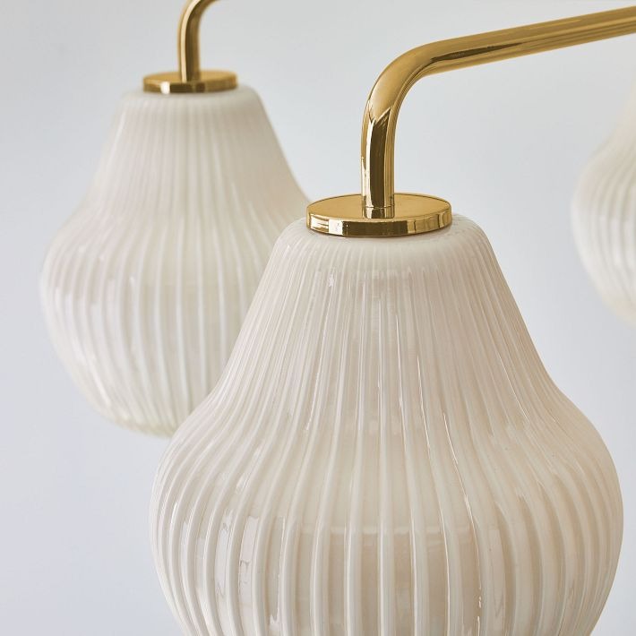 Lustre d'entrée Rivrona à 5 lumières – Éclairage moderne en verre strié
