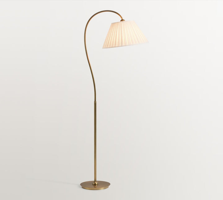 Luvora Pleated Linen Floor Lamp - Adjustable Retro Lamp for Farmhouse