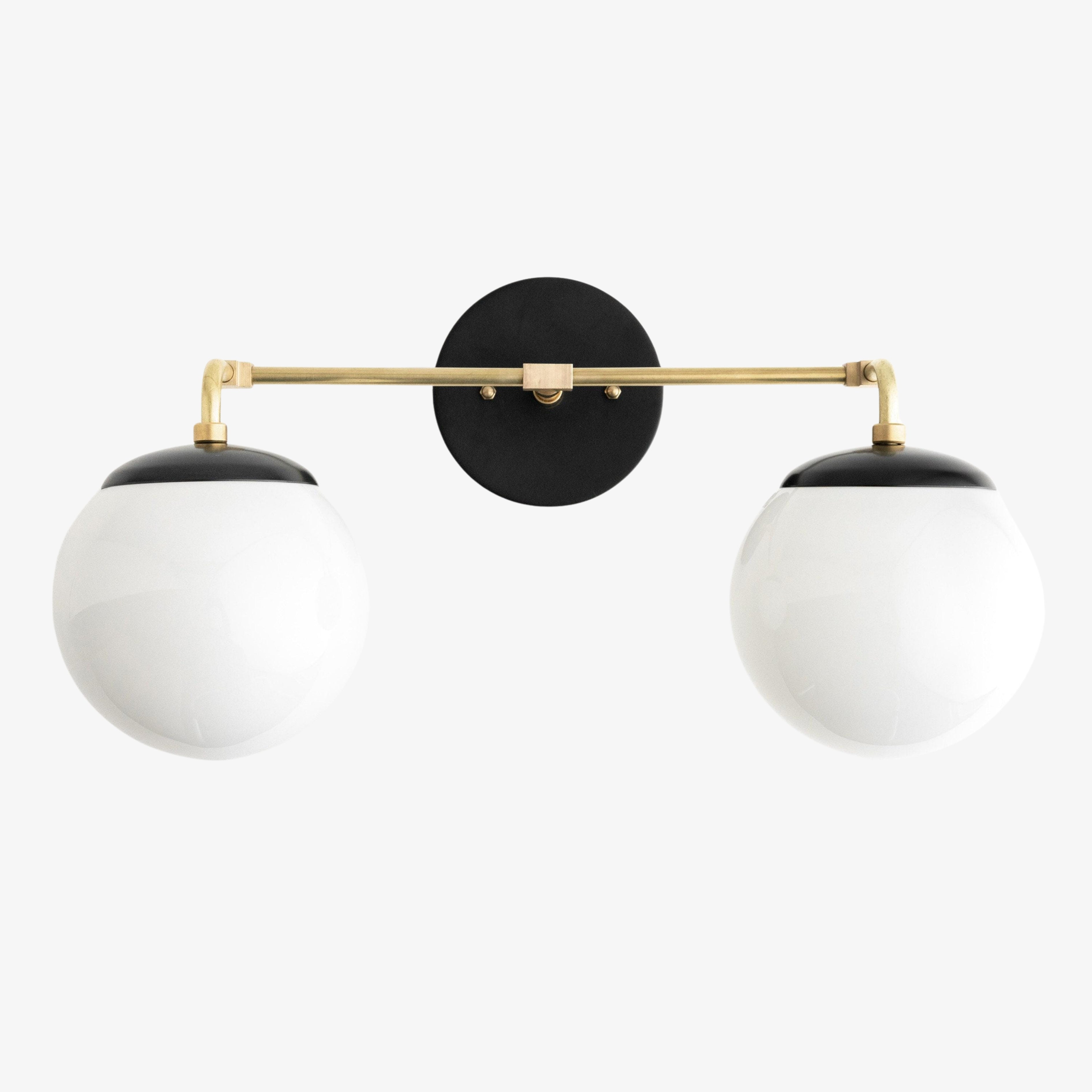 Glorica Glass Wall Sconce - Modern Vintage Vanity Light Fixture