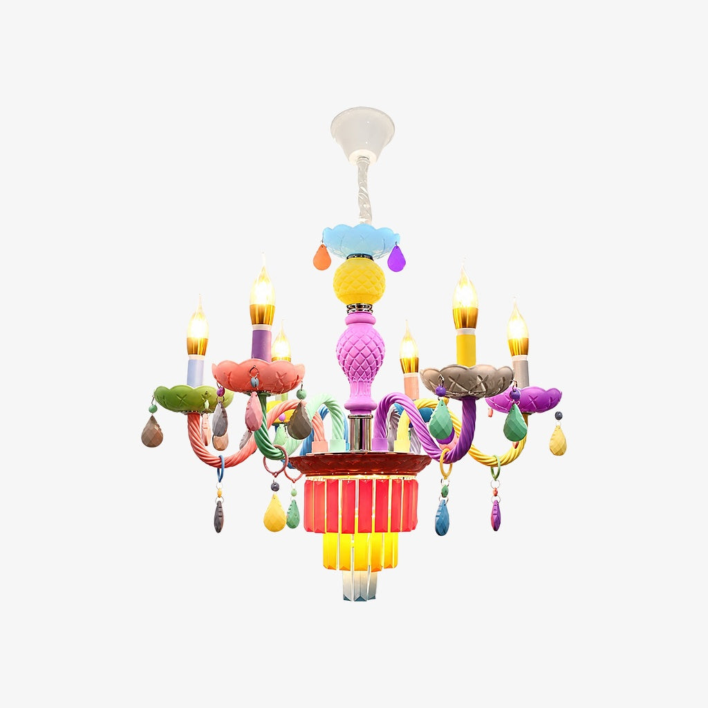 Colorful Metal Kids Room Chandelier for Bedroom