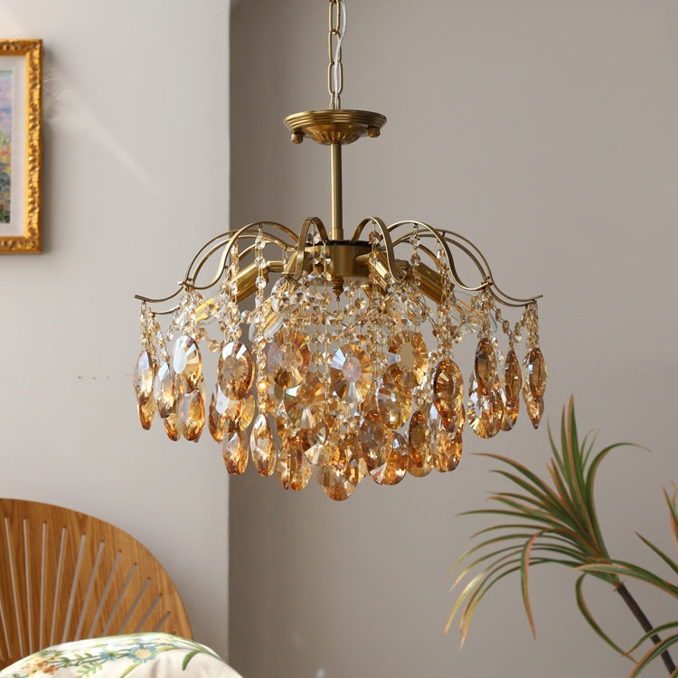 Vintage Sumptuous Teardrop Crystal Chandelier