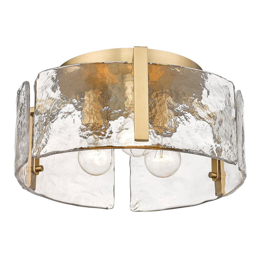 Plafonnier Verre Vintage de Ferme – Luminaire Couloir Plafond Laiton