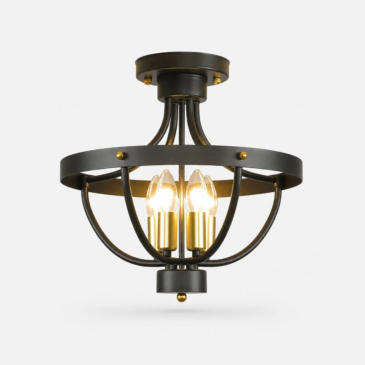 Black semi flush product identity / SKU image