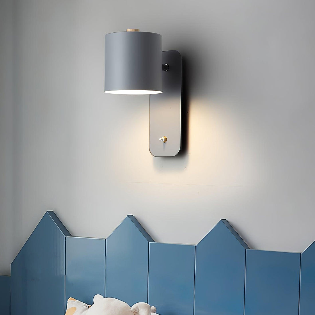 Applique murale cylindrique rotative — Éclairage d'intérieur minimaliste en métal