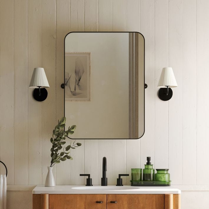 Fibura Sleek Metal Linen Shade Wall Light - Wall-Mounted Art