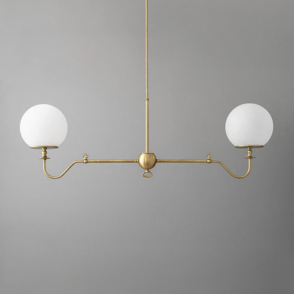 Glorica Glass Brass Chandelier Lighting - Contemporary Glass Multi-Light Hanging Fixture