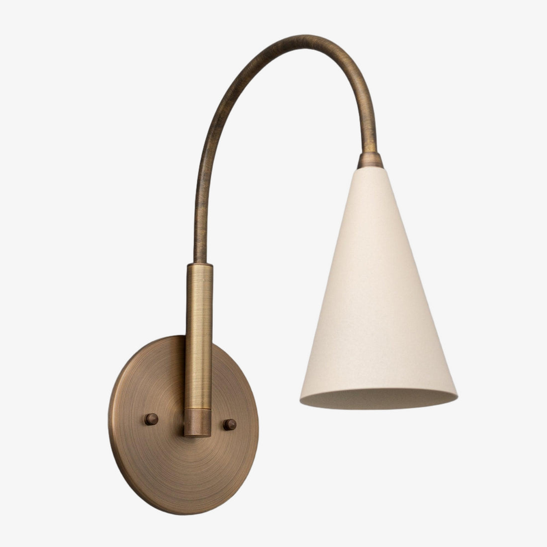 Curva Metal Vintage Wall Sconce  - Elegant Cone Shade for Bedrooms