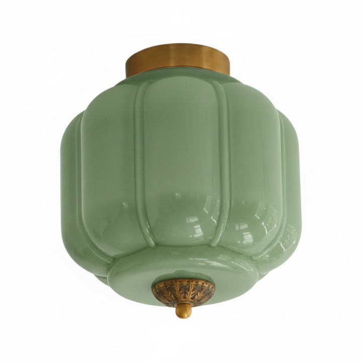 Vintage Eloise Milk Glass Flush Mount Ceiling Light - Vintage Charm Soft Glow