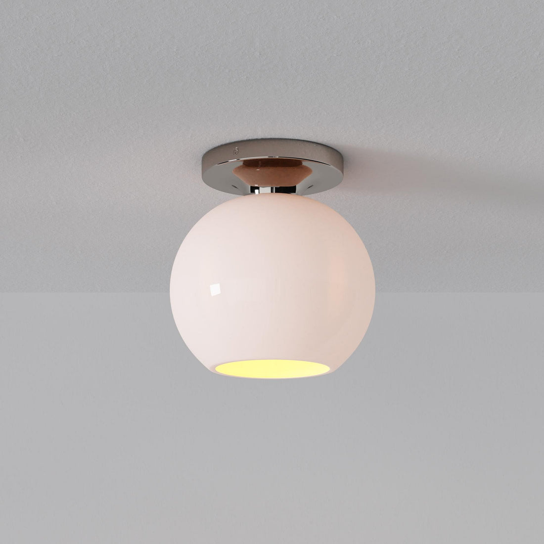 Selvion Modern Globe Ceiling Light - Damp-Rated Bathroom Lighting - Luxe Glass Shade