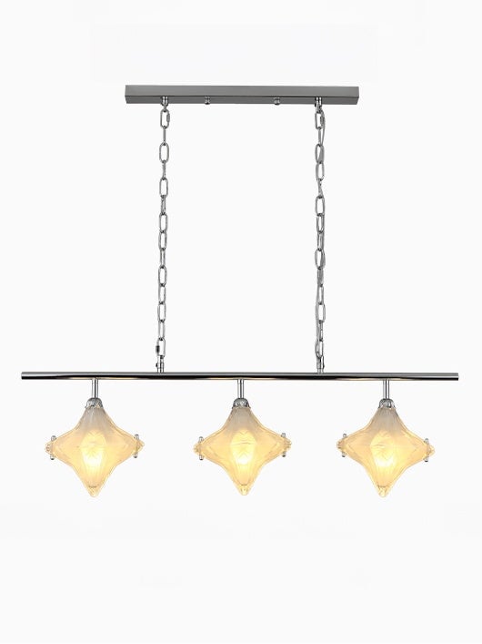 Art Deco Star Linear Pendant Light - Elegant Lighting for Kitchen Island  - Astris Cassiopeia