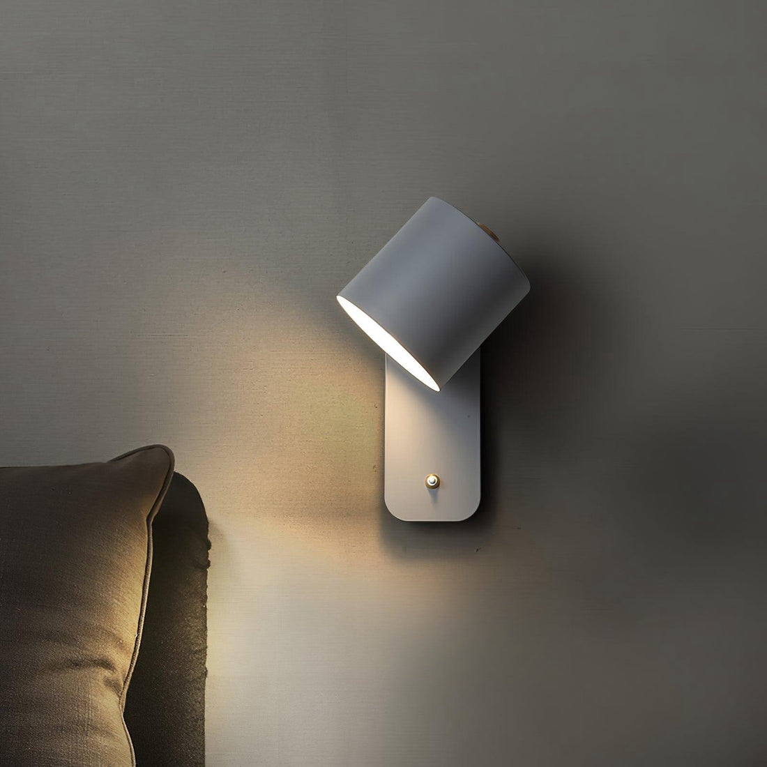 Applique murale cylindrique rotative — Éclairage d'intérieur minimaliste en métal