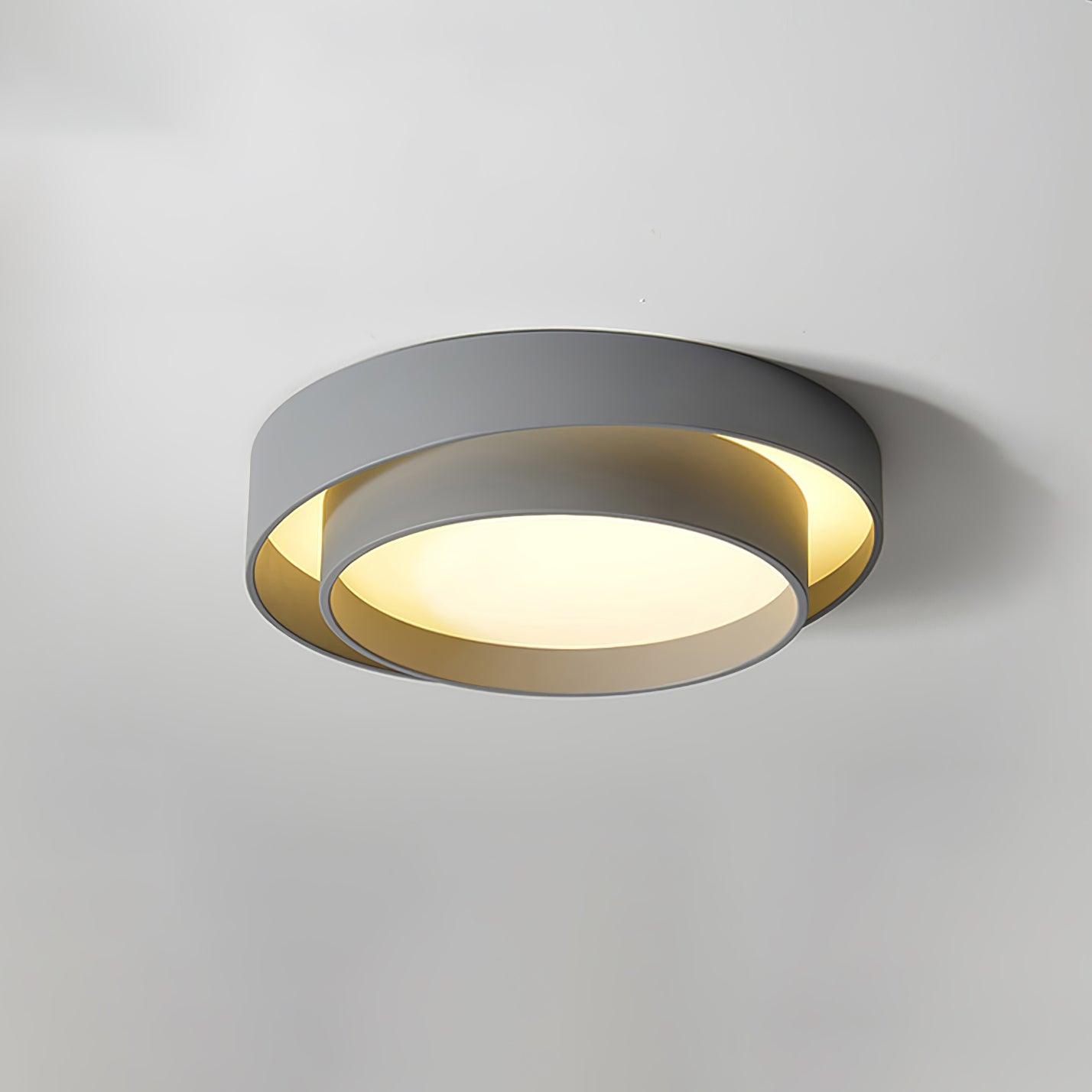 Round Double Layer Ceiling Light – Nordic Acrylic Flush Mount Design