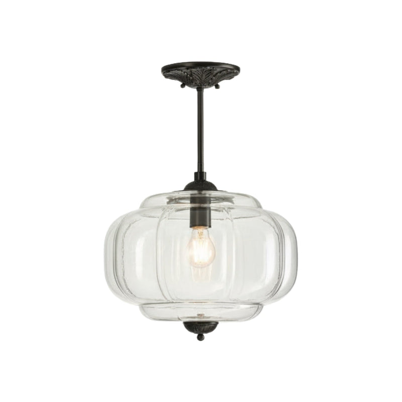 Eloise Vintage Pendant Light - Glass Semi-Flush Mount for Kitchen