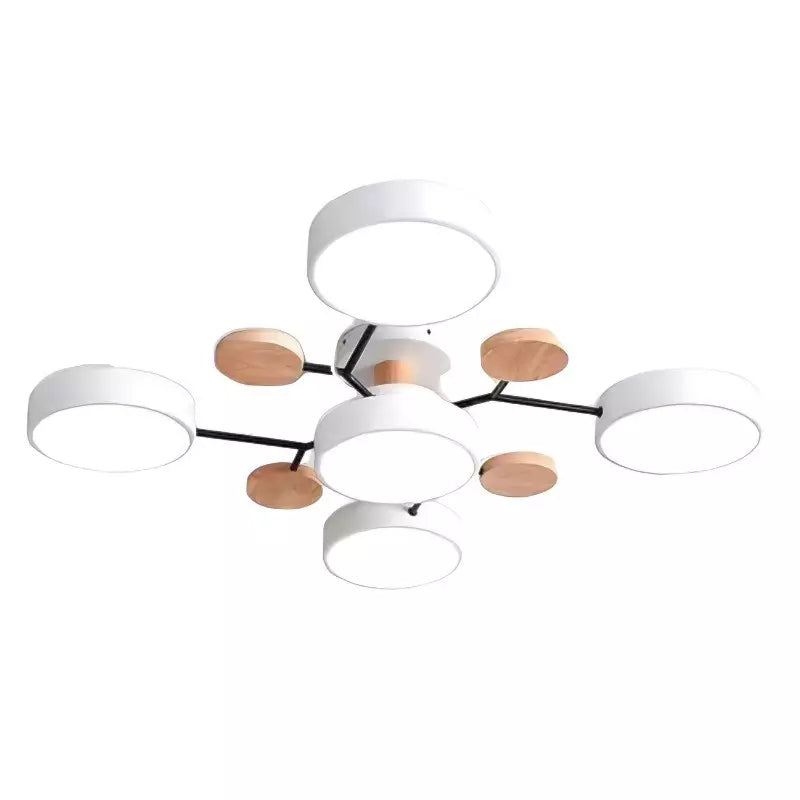 Branch Multi Heads Ceiling Lamp – Nordic Style Disc Lamp