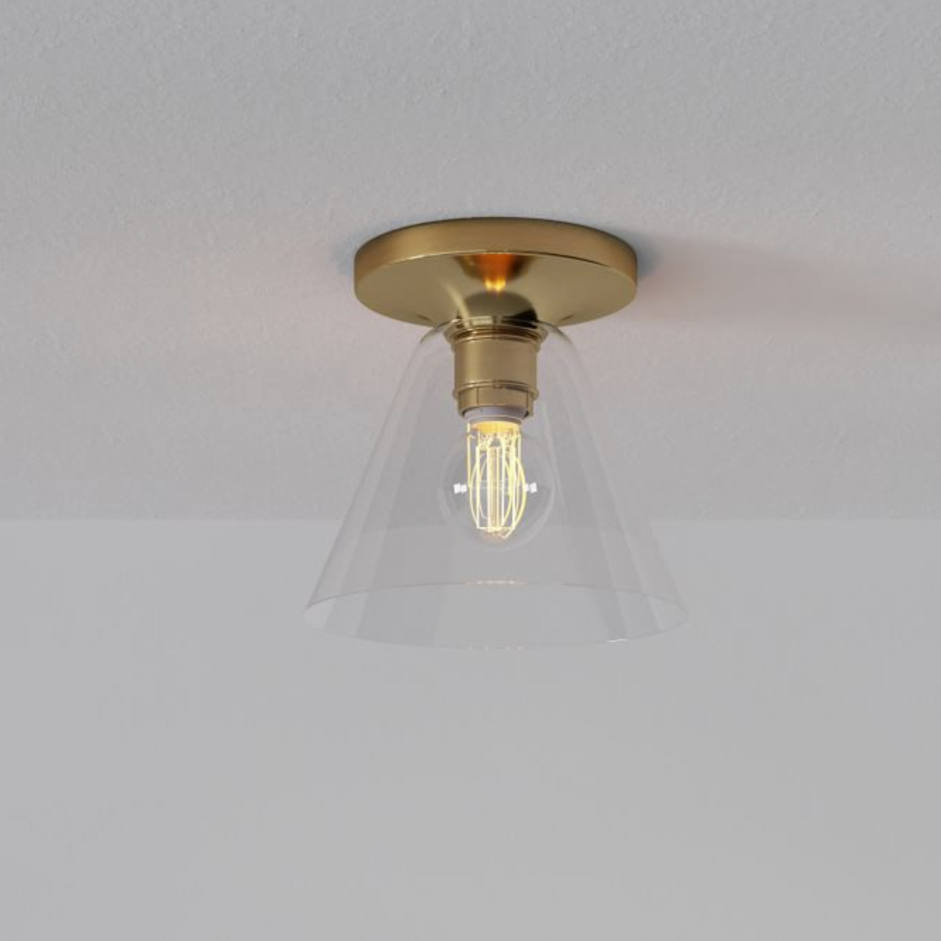 Conica Cone Flush Mount – Glass Ceiling Light for Modern Spaces