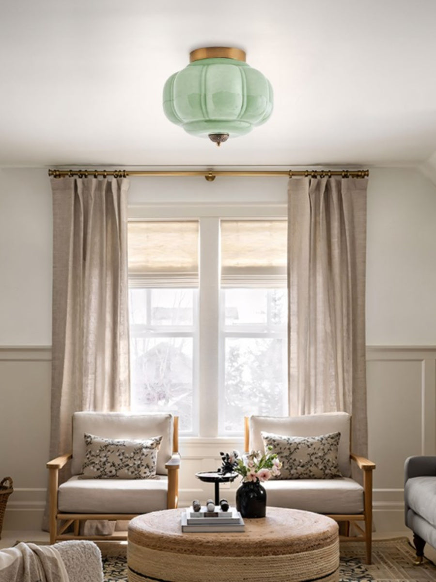 Stylish Green Glass Ceiling Light