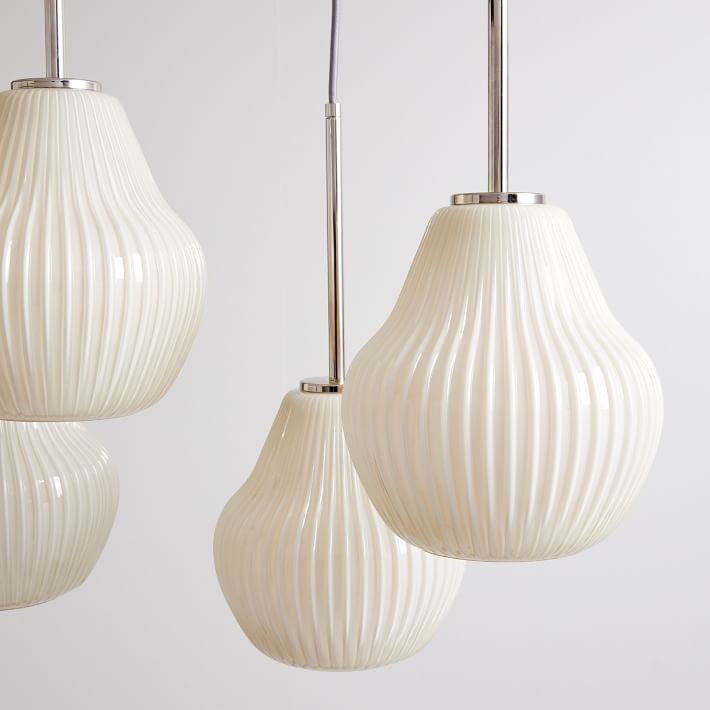 Rivrona Contemporary 7-Light Chandelier - Modern Glass Lighting for Dining Rooms