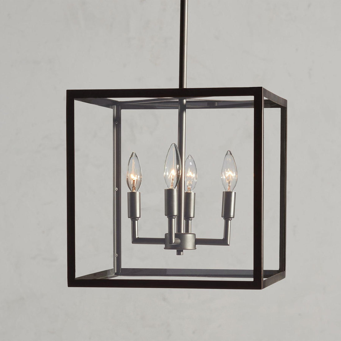 Lanterne d'extérieur moderne en fer Ferrix - Luminaire industriel en verre