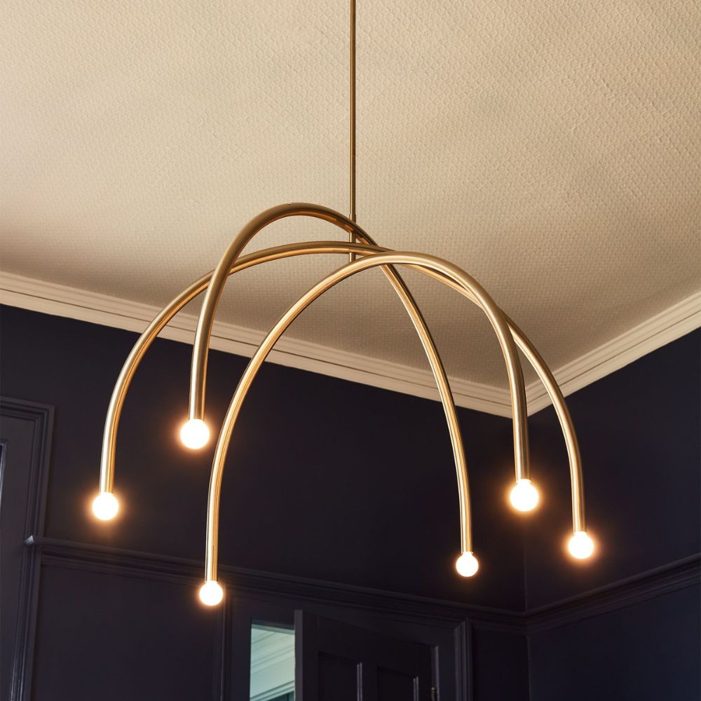 Borvia Arc Chandelier - Simple Modern Rotatable Lamp Arm