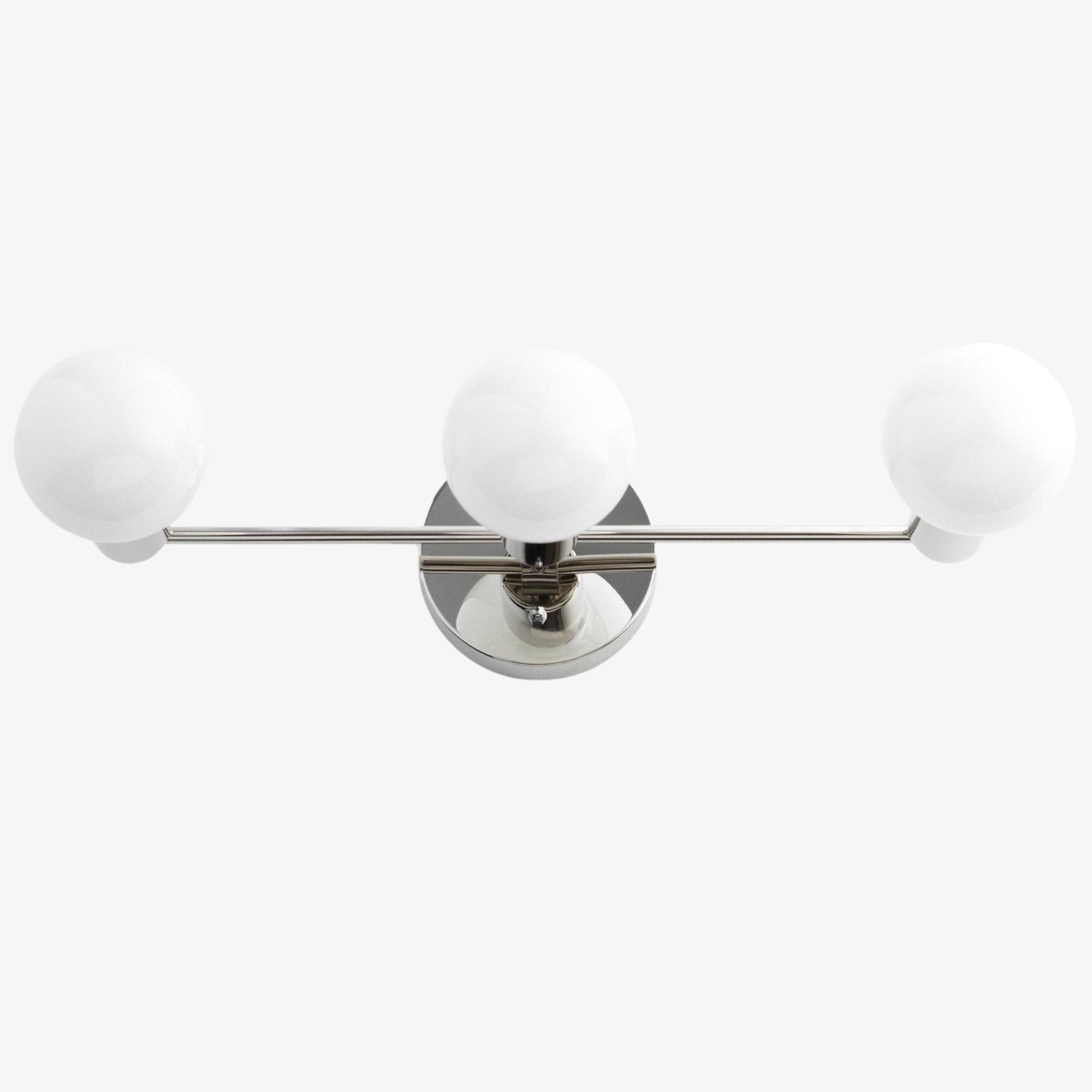 Glorica Glass Mid Century Modern Vanity Light - 3 Light Wall Fixture