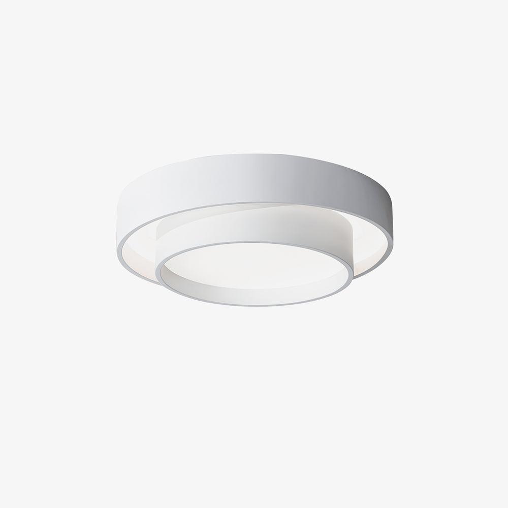 Plafonnier rond double couche – Design encastré en acrylique nordique