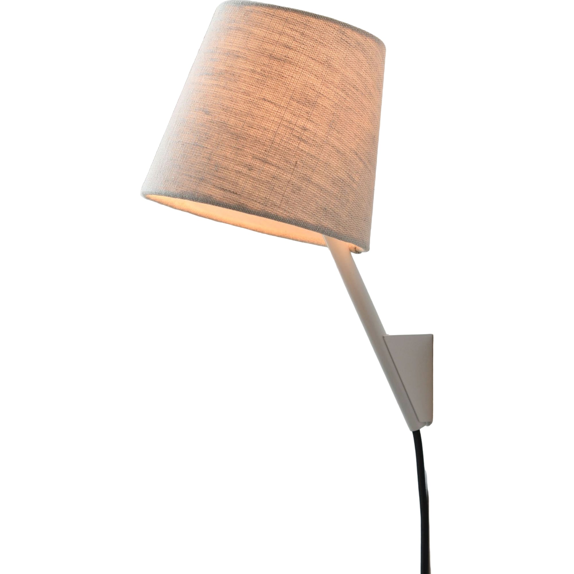 Novira Natural Cotton Sconce - Plug-In Adjustable Lamp for Bedroom