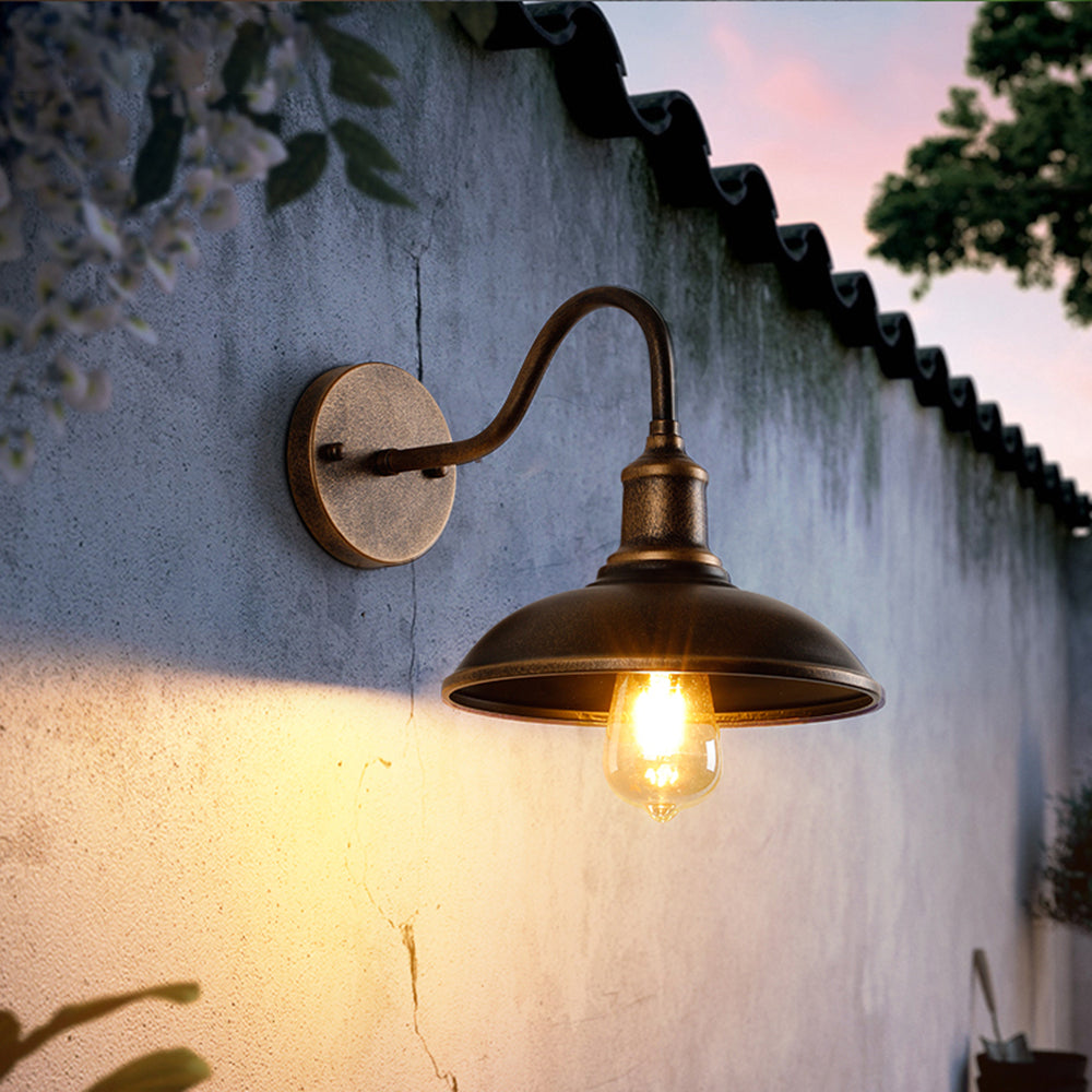 Bronze Finish Industrial Outdoor Wall Sconce Light