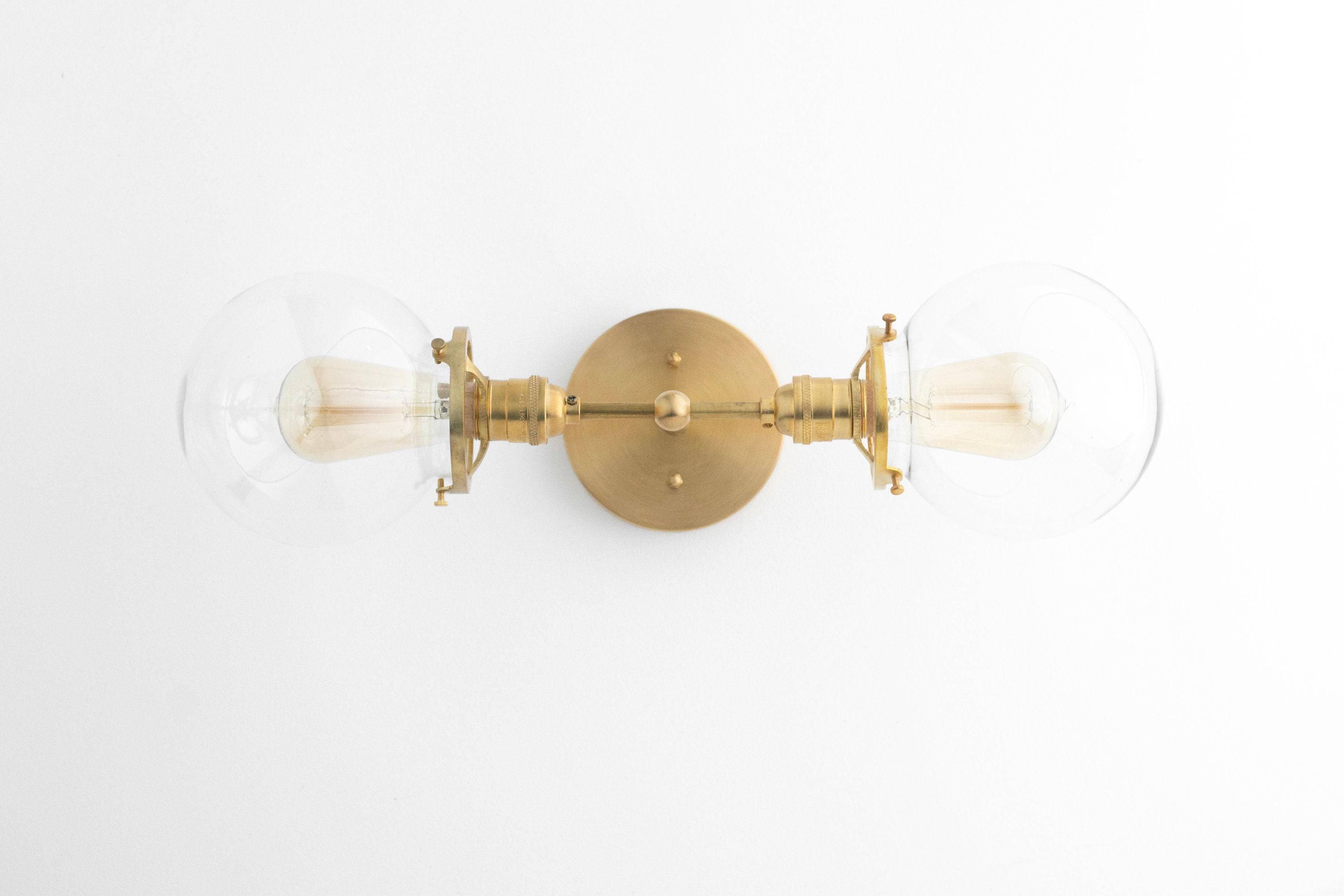 Lumio Globe Industrial Vanity Lighting- Modern Double Globe Wall Light