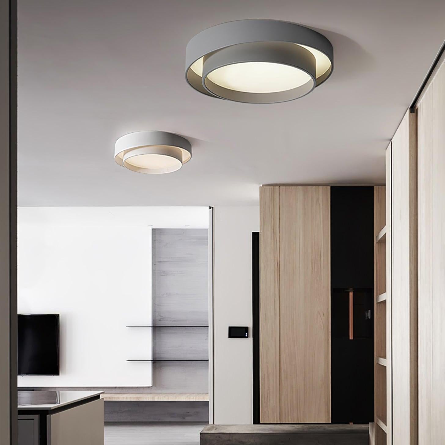 Round Double Layer Ceiling Light – Nordic Acrylic Flush Mount Design