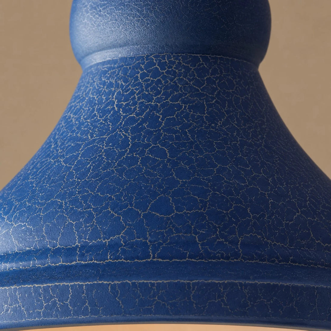 Blue metal shade textured finish detail