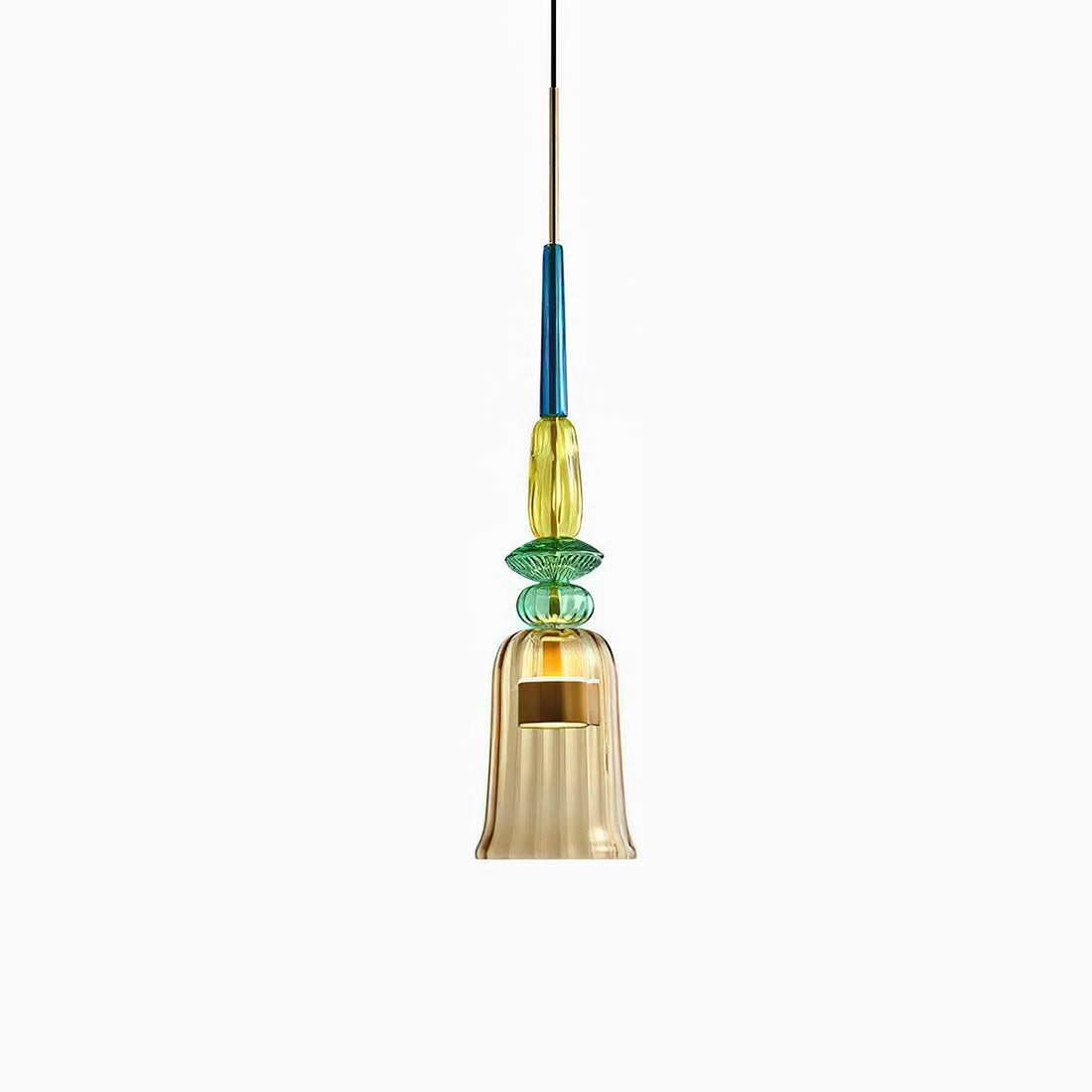 Iron Glass Chandelier Light - Colorful Candy Hand Blown Mixed Color