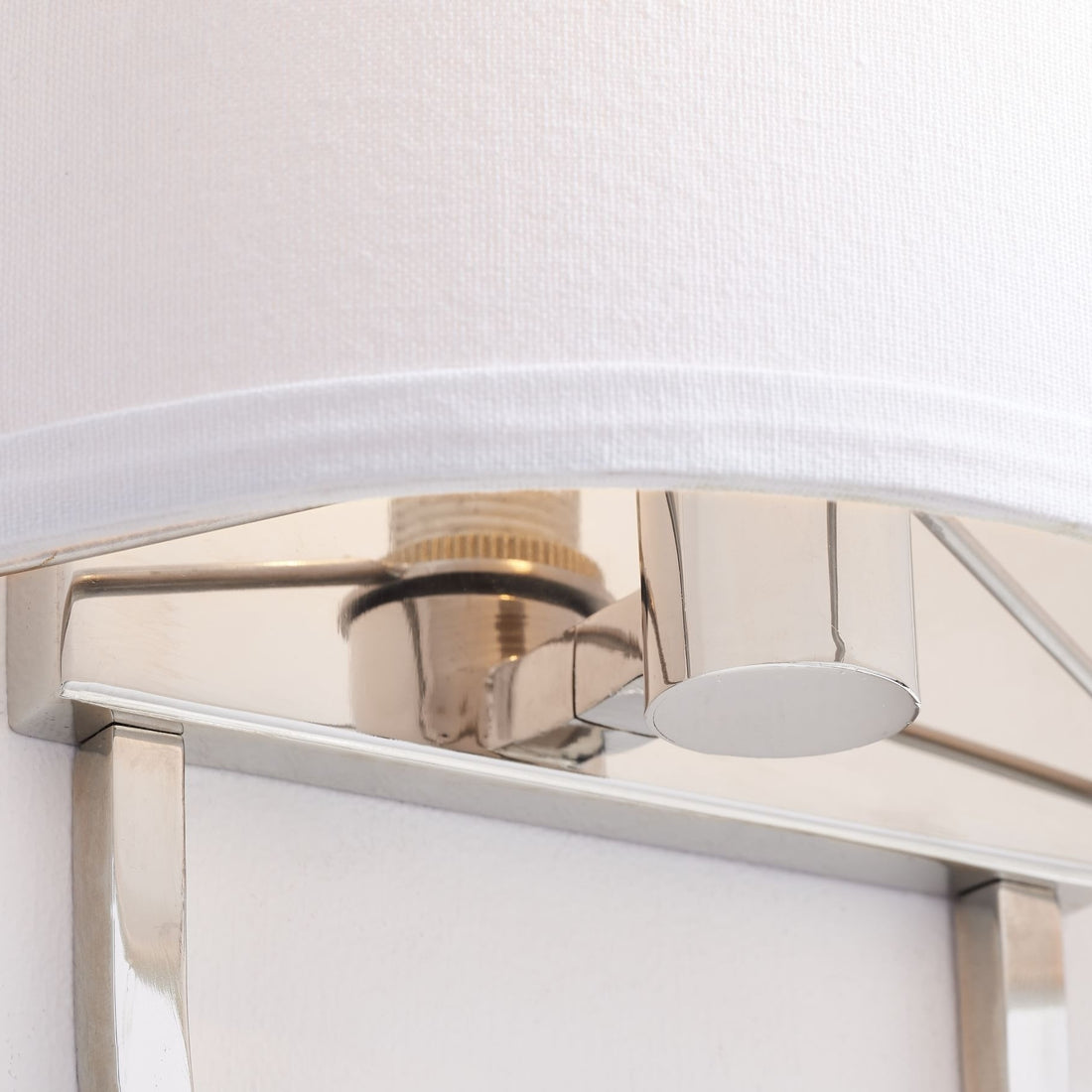Nolvara Fabric Shade Wall Sconce - Metal Arm Elegant Light for Bedroom