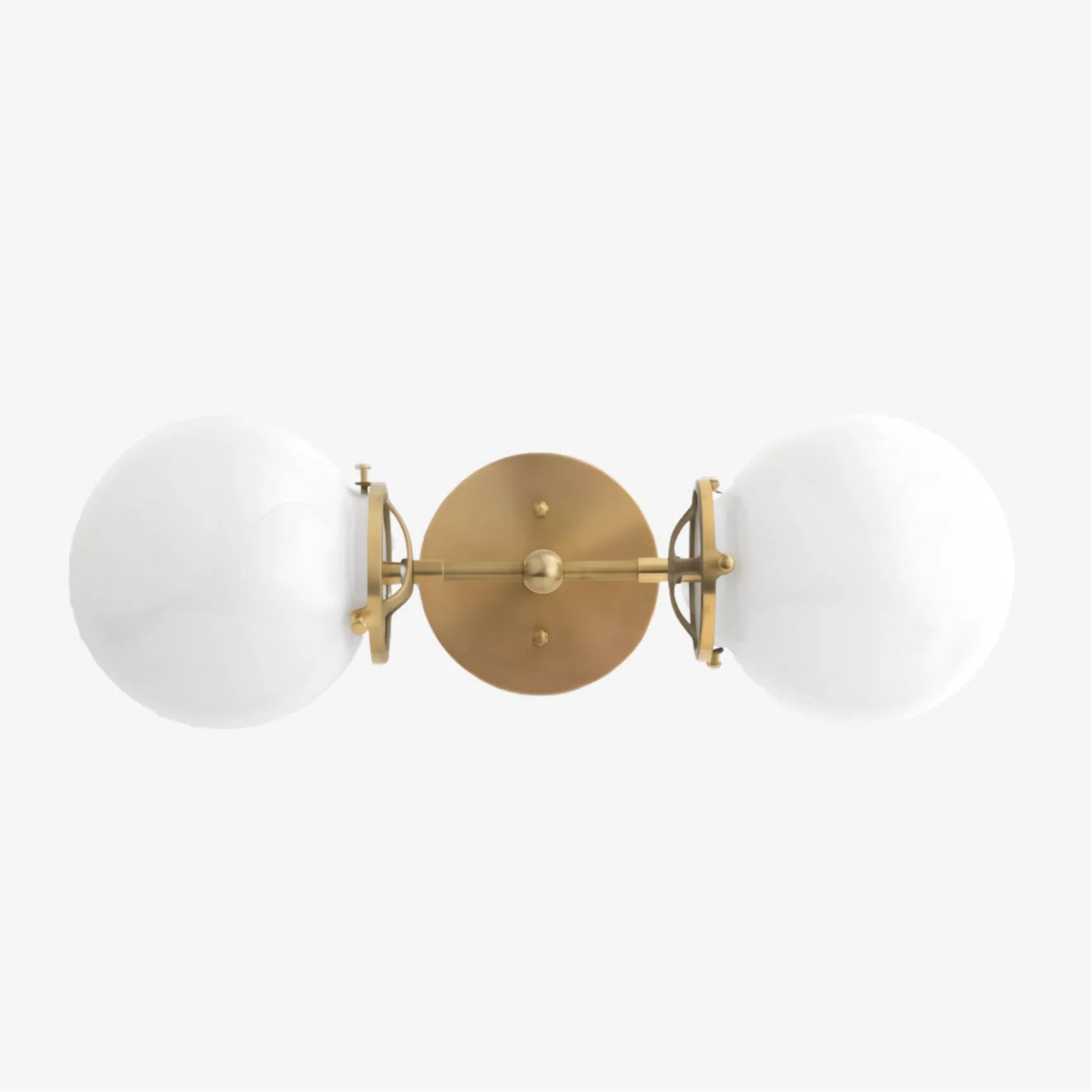 Lumio Globe Art Deco Vanity Light -  Opal Globe Bathroom Sconce