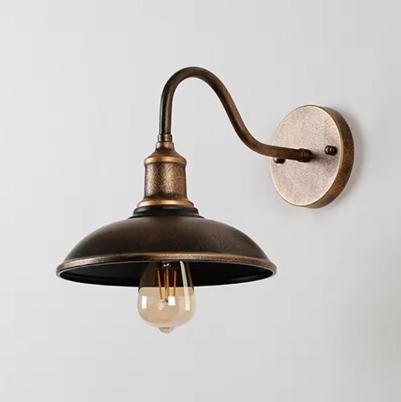 Bronze Finish Industrial Outdoor Wall Sconce Light
