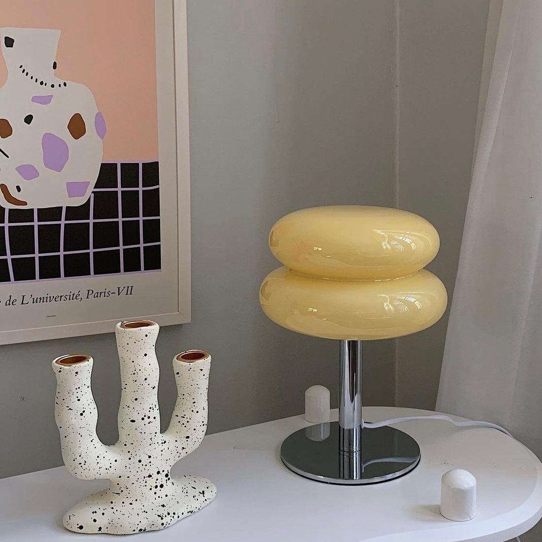 Lollipop Table Lamp Retro Bauhaus Style – Double Layer Bedroom Light