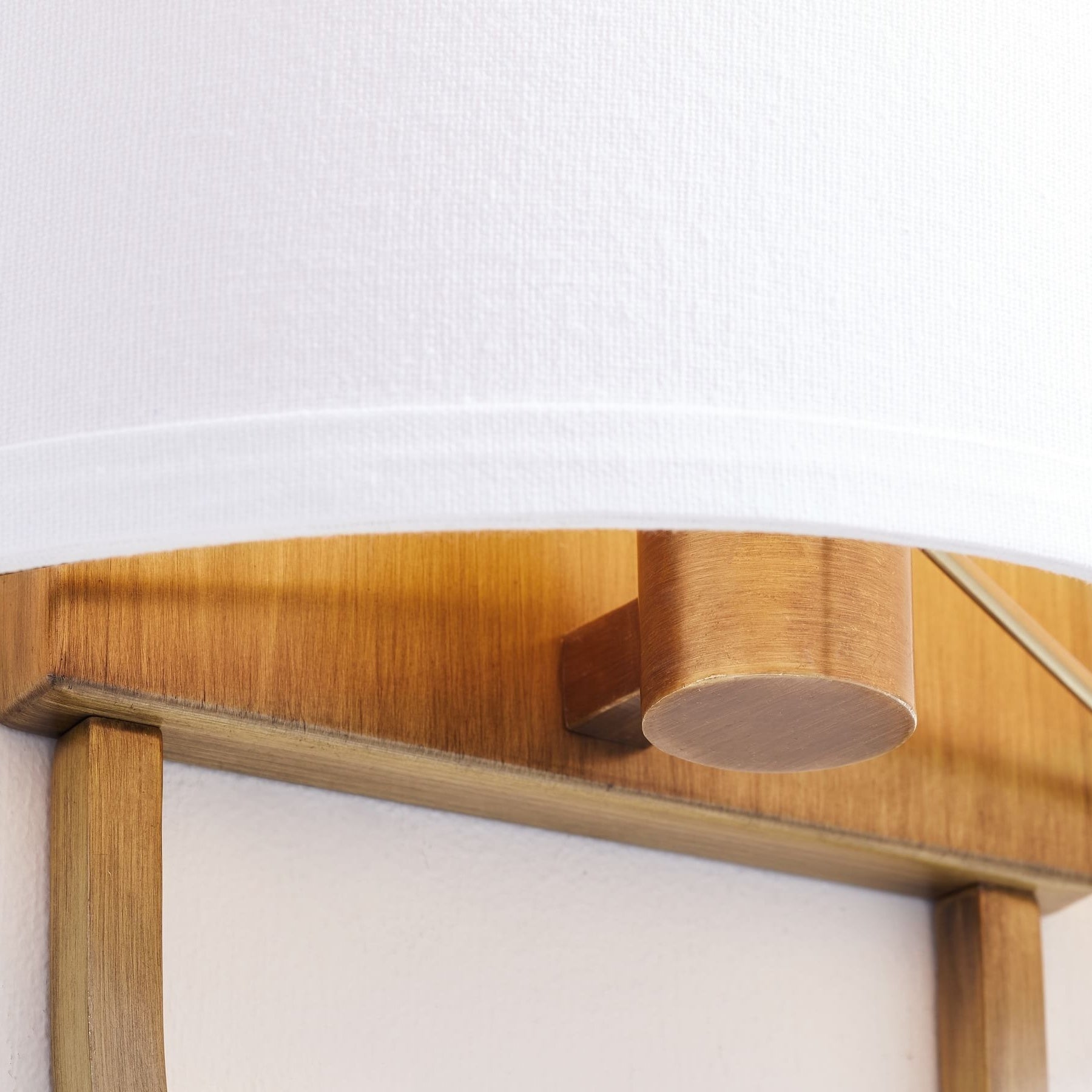 Nolvara Fabric Shade Wall Sconce - Metal Arm Elegant Light for Bedroom