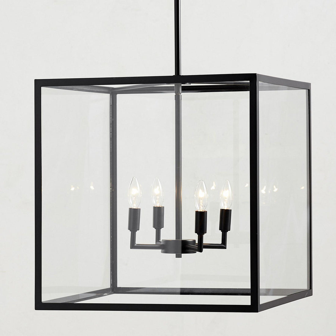 Lanterne d'extérieur moderne en fer Ferrix - Luminaire industriel en verre